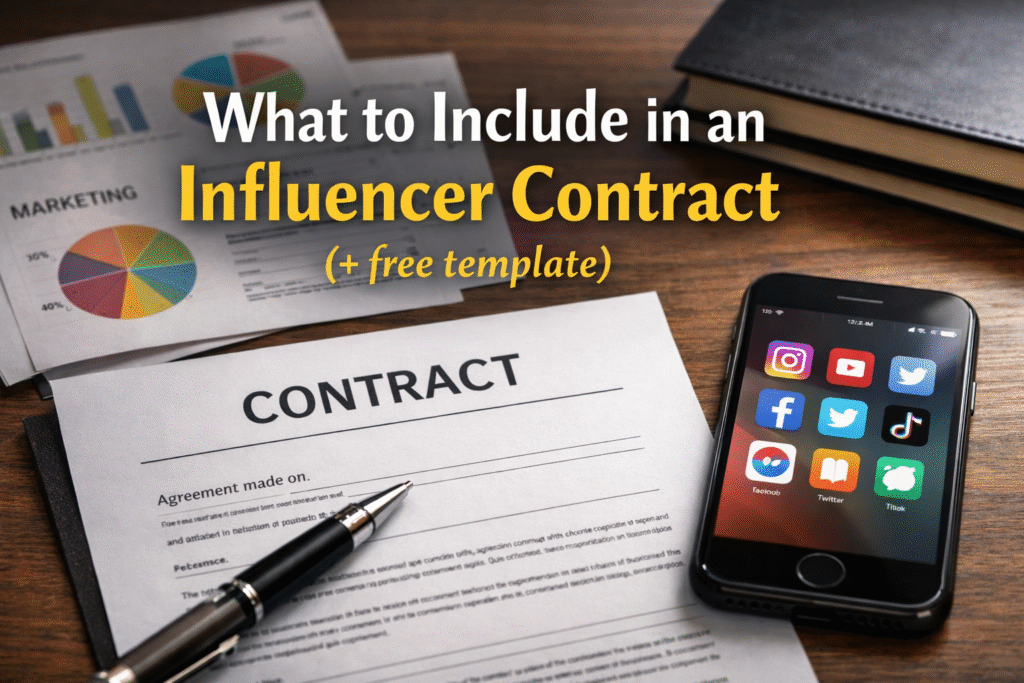 Image result for What to Include in an Influencer Contract (+ Free Template)