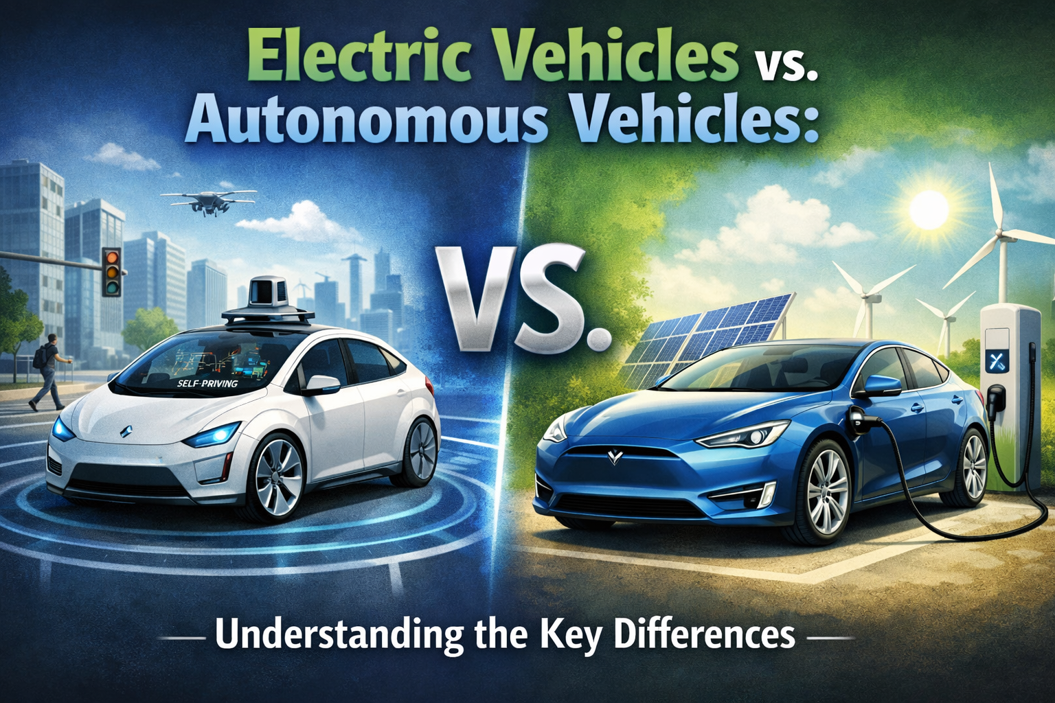 Understanding the key differences between electric vehicles vs. autonomous vehicles