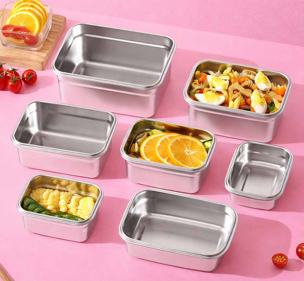 Stainless Steel: Durable and Eco-Friendly meal prep containers for healthy food storage and weight loss planning