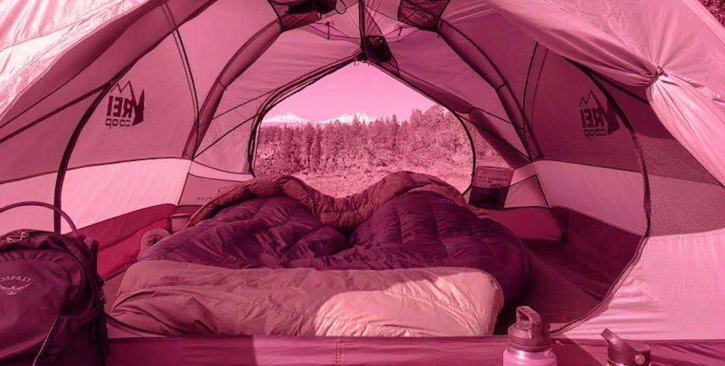 An Image showing camping tent and bag as part of camping gear checklist